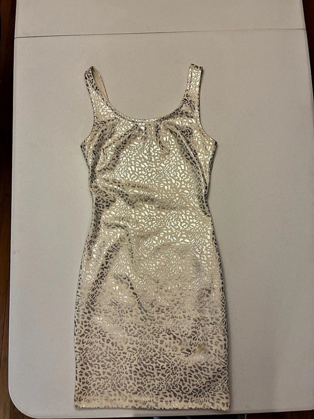 Charlotte RusseMini Dress in White & Silver Like New